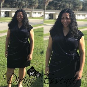 Tommy Hilfiger Velvet Wrap Dress